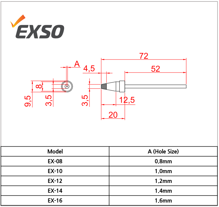 [Ledsol-350N 노즐]EX-08, EX-10, EX-12, EX-14, EX-16